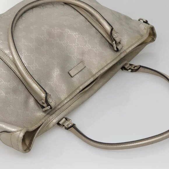 GUCCI GG implementation Tote Bag Silver 197953 Auth 134533 - Picture 7 of 16